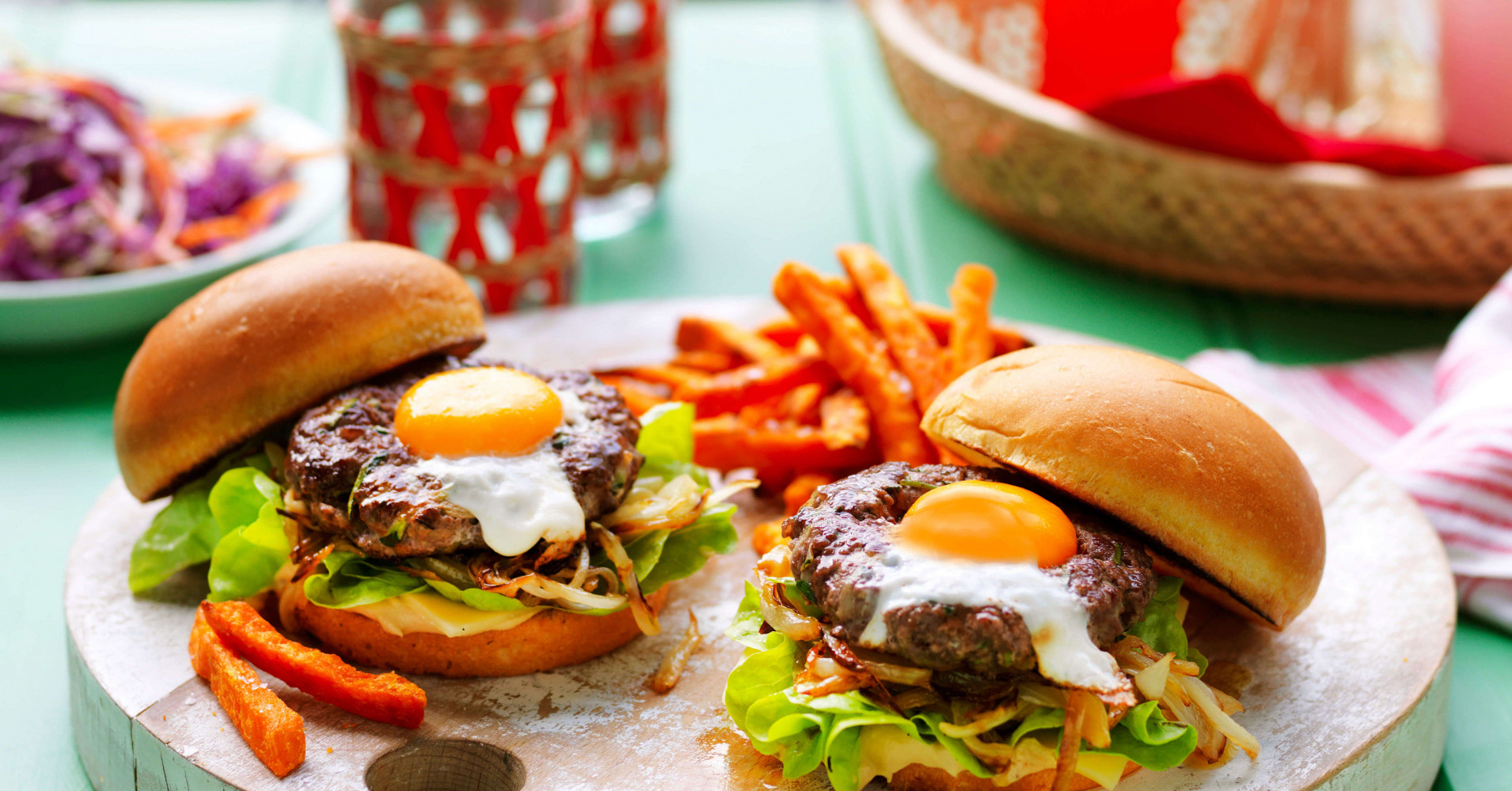 Egg-in-a-hole Burgers Recipe | myfoodbook